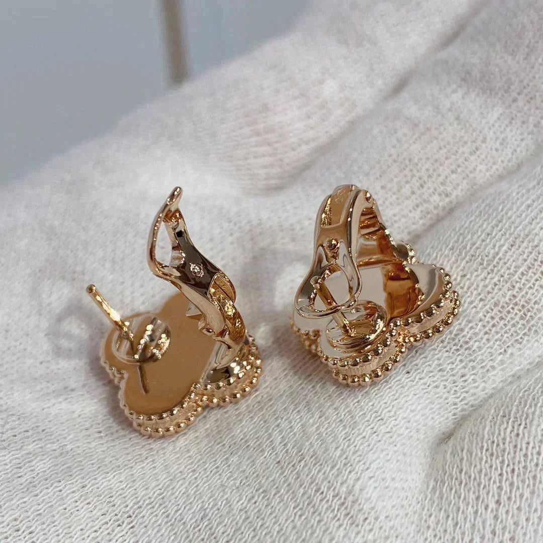 ¡®Lume Jewels¡¯CLOVER MEDIUM 1 MOTIFS CARNELIAN DIAMOND earrings