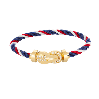 ¡®Lume Jewels¡¯CHANCE LARGE 8 FIGURE BUCKLE HALF DIAMOND BRACELET GOLD