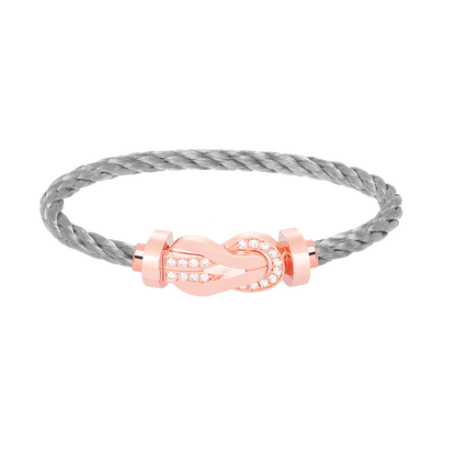 ¡®Lume Jewels¡¯CHANCE LARGE 8 FIGURE BUCKLE HALF DIAMOND BRACELET ROSE GOLD