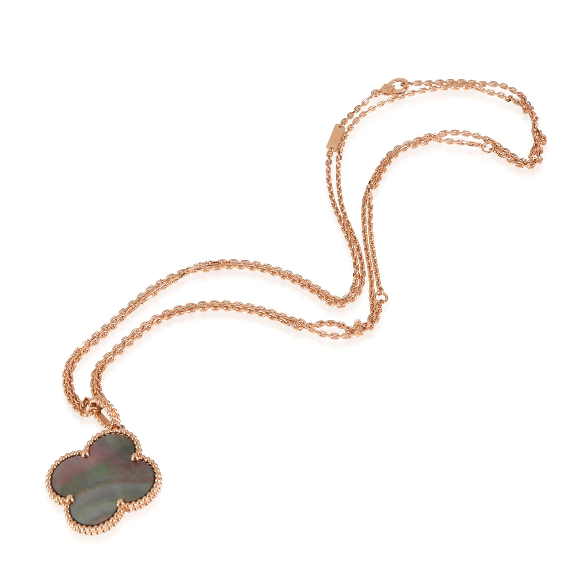¡®Lume Jewels¡¯CLOVER 25MM GOLD DARK MOP BIG CLOVER NECKLACE