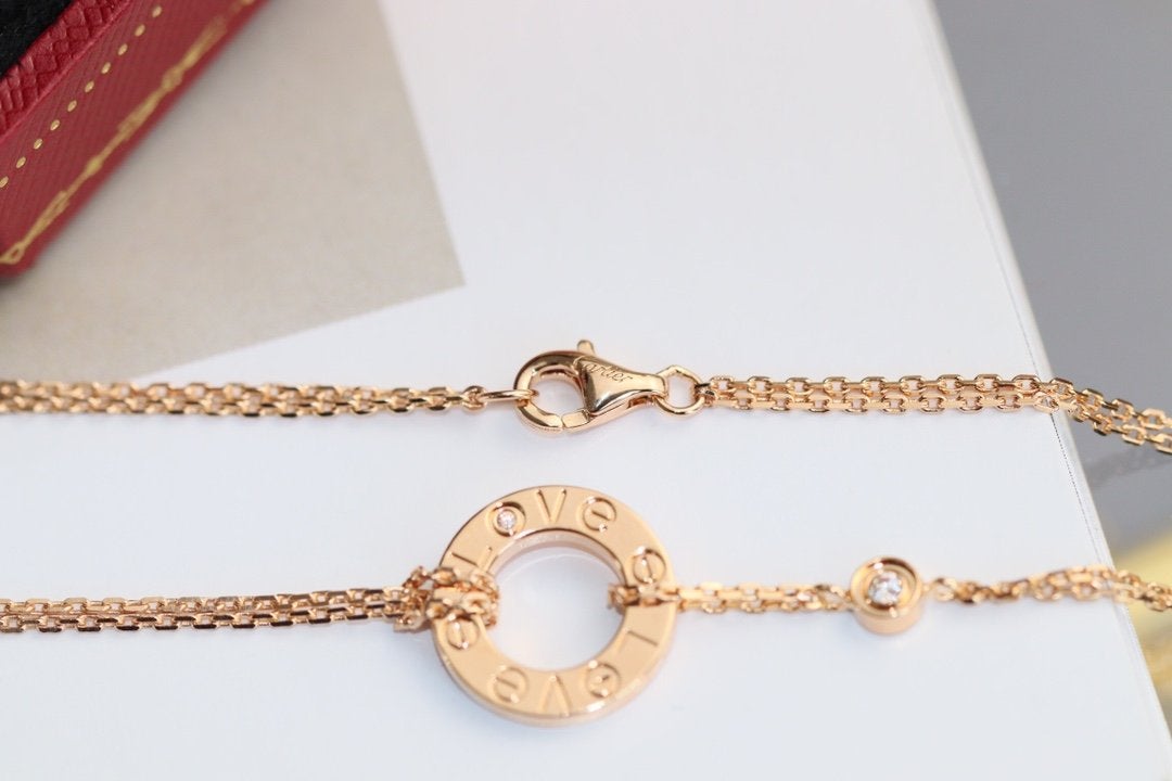 ¡®Lume Jewels¡¯LOVE NECKLACE ADJUSTABLE ROSE GOLD 2 DIAMOND