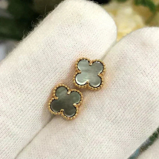 ¡®Lume Jewels¡¯CLOVER MINI 9.5MM GRAY MOP EARRINGS