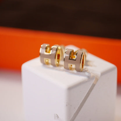 ¡®Lume Jewels¡¯MINI POP H GOLD EARRINGS GREY