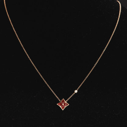 ¡®Lume Jewels¡¯STAR NECKLACE PINK GOLD 1 DIAMOND