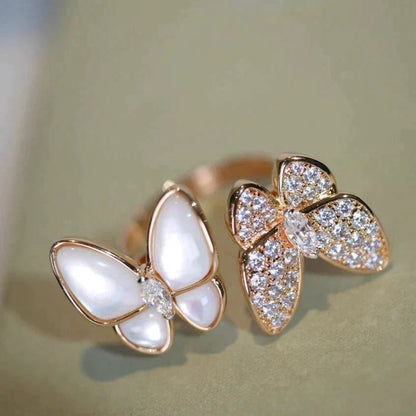 ¡®Lume Jewels¡¯TWIN BUTTERFLY DIAMOND MOP RING
