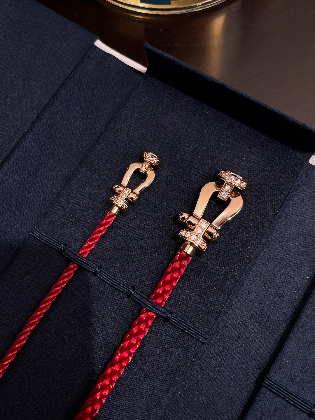 ¡®Lume Jewels¡¯FORCE 10 HALF DIAMOND PINK GOLD RED CORDERI LARGE AND MEDIUM MODEL