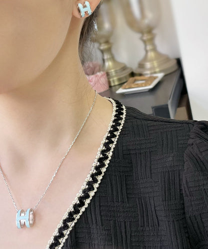 ¡®Lume Jewels¡¯POP H SKY BLUE STUD EARRINGS