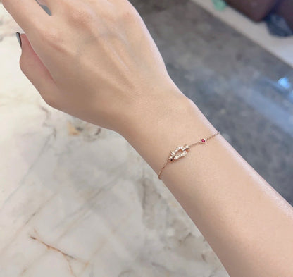 ¡®Lume Jewels¡¯FORCE 10 DIAMOND CHAIN LINK PINK GOLD BRACELET