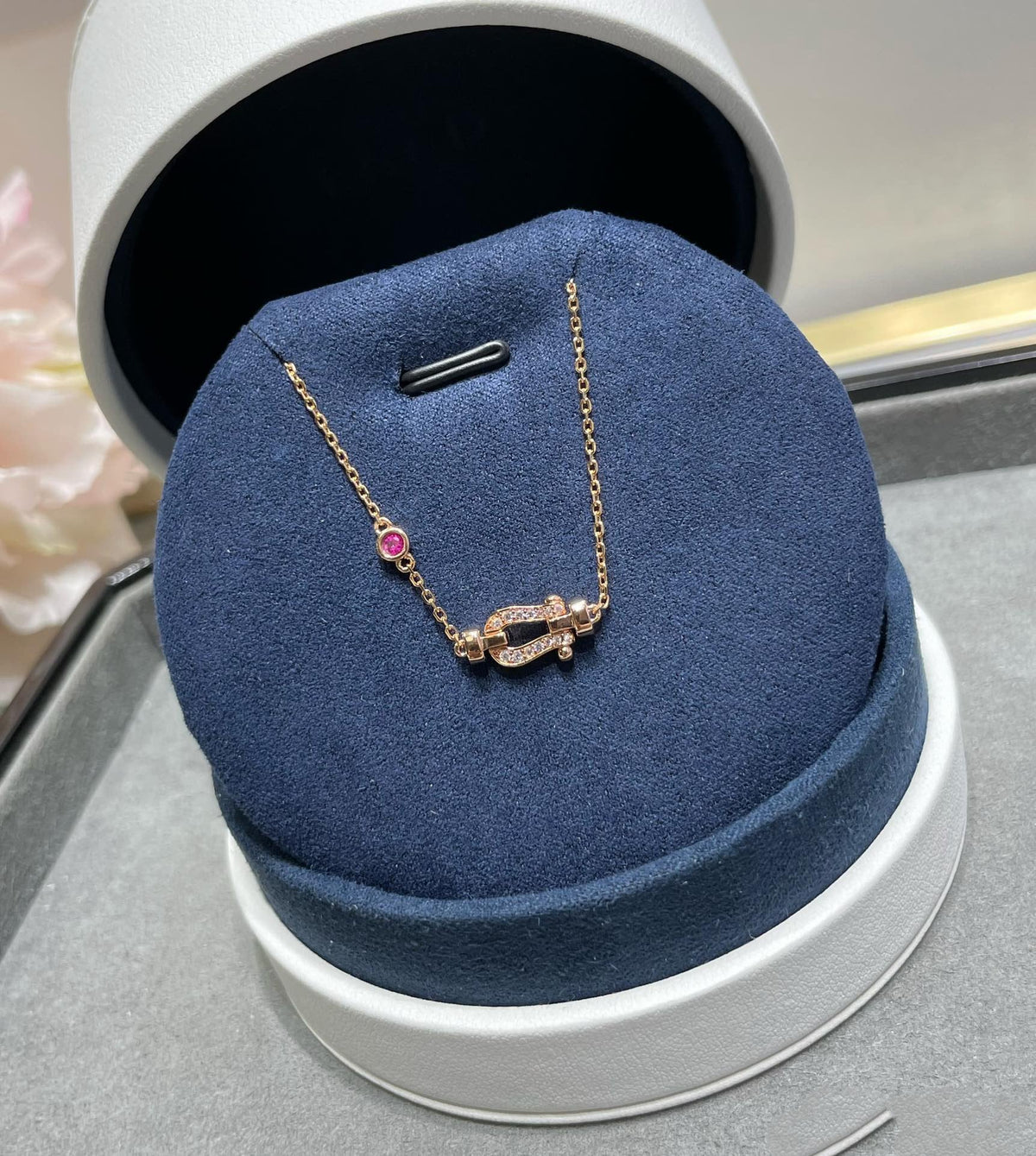 ¡®Lume Jewels¡¯FORCE 10 DIAMOND CHAIN LINK PINK GOLD BRACELET