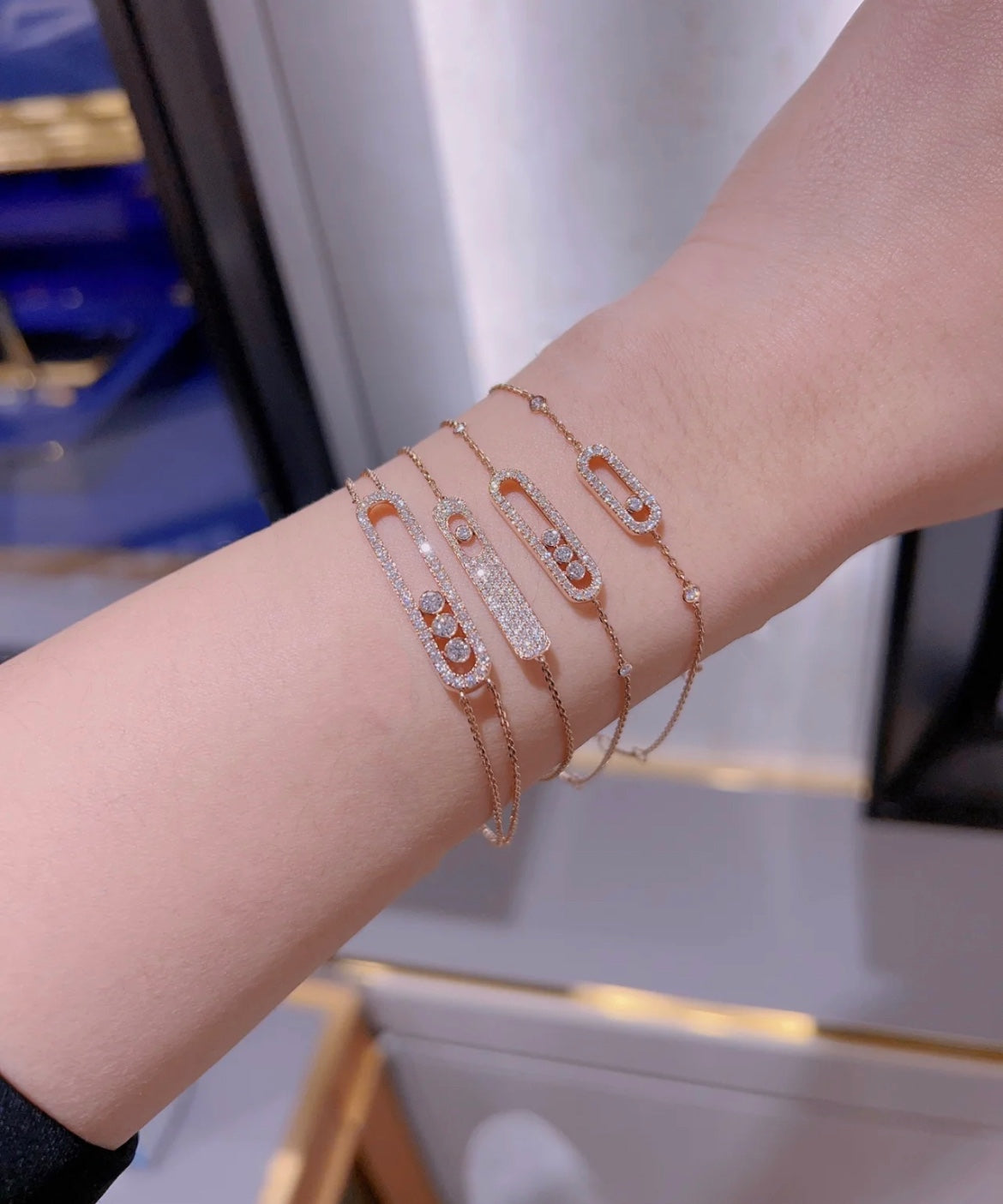 [Lume Jewels]MOVE CLASSIQUE DIAMOND PAVED BRACELET(Adjustable)