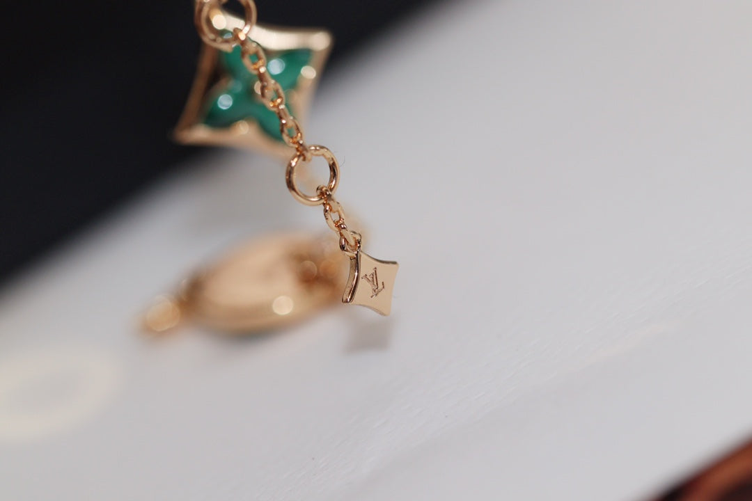 ¡®Lume Jewels¡¯STAR AND SUN 4 MOTIF PINK GOLD MALACHITE BRACELET