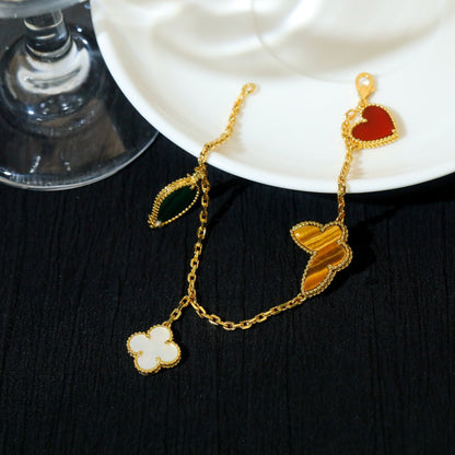 ¡®Lume Jewels¡¯LUCKY SPRING 5 MOTIF GOLD BRACELET