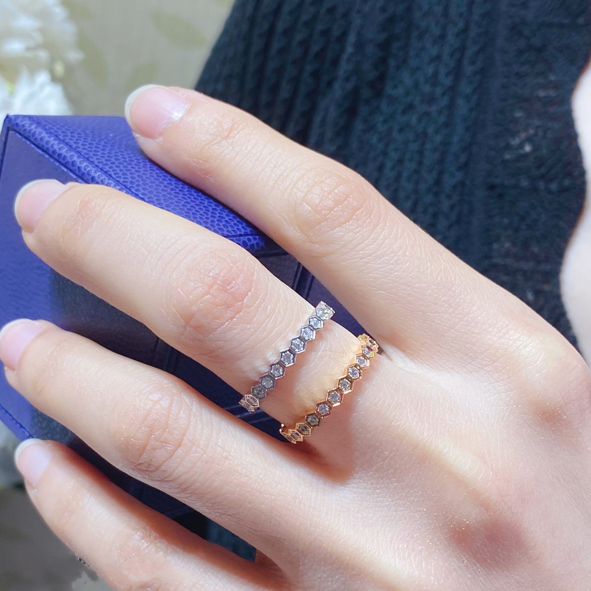¡®Lume Jewels¡¯BEE LOVE DIAMOND PAVED SMALL RING