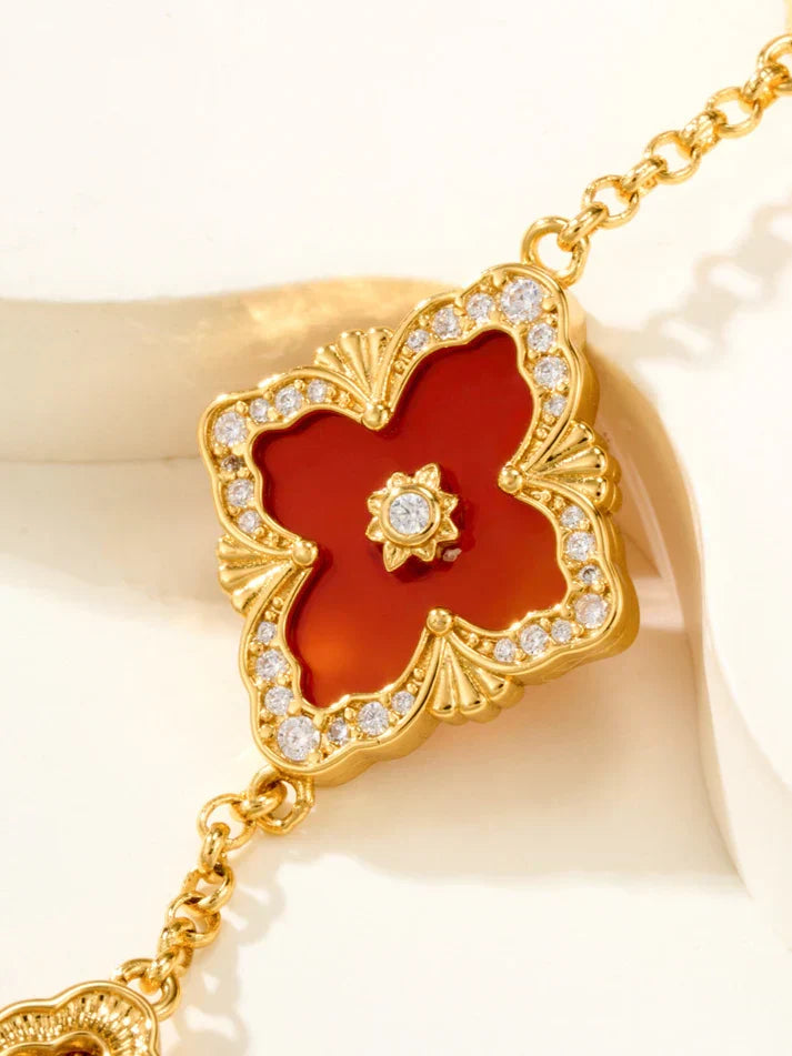 [Lume Jewels]B.C.L ENAMELED Five-Flower Bracelet£¨Various Colors) BIG SIZE