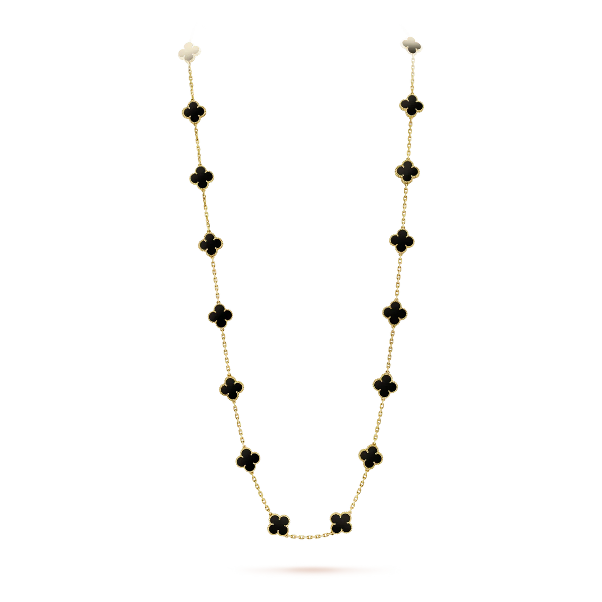 ¡®Lume Jewels¡¯CLOVER 20 MOTIFS ONYX NECKLACE