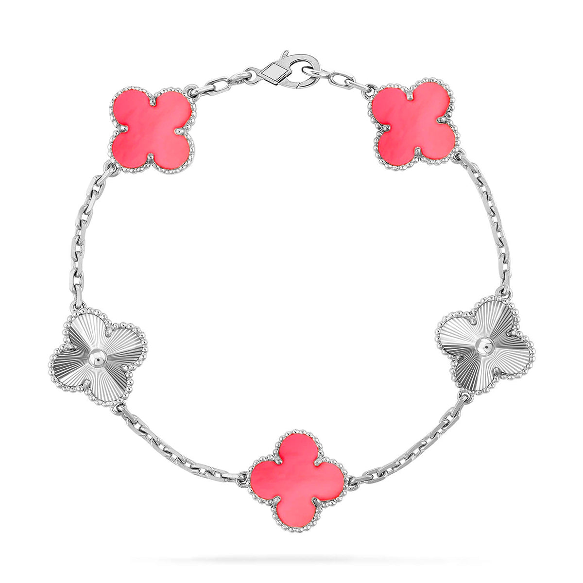 [Lume Jewels]New  CLOVER 5 MOTIFS  PINK MOP BRACELET COLLECTION