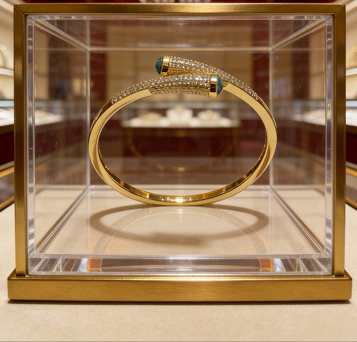 [Lume Jewels] Partially Set Diamond Bangle