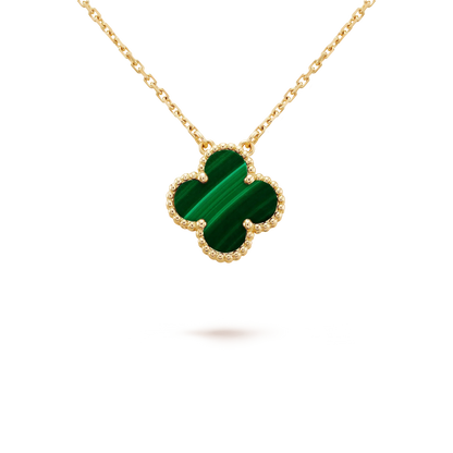 ¡®Lume Jewels¡¯CLOVER 15MM MALACHITE SINGLE FLOWER  NECKLACE