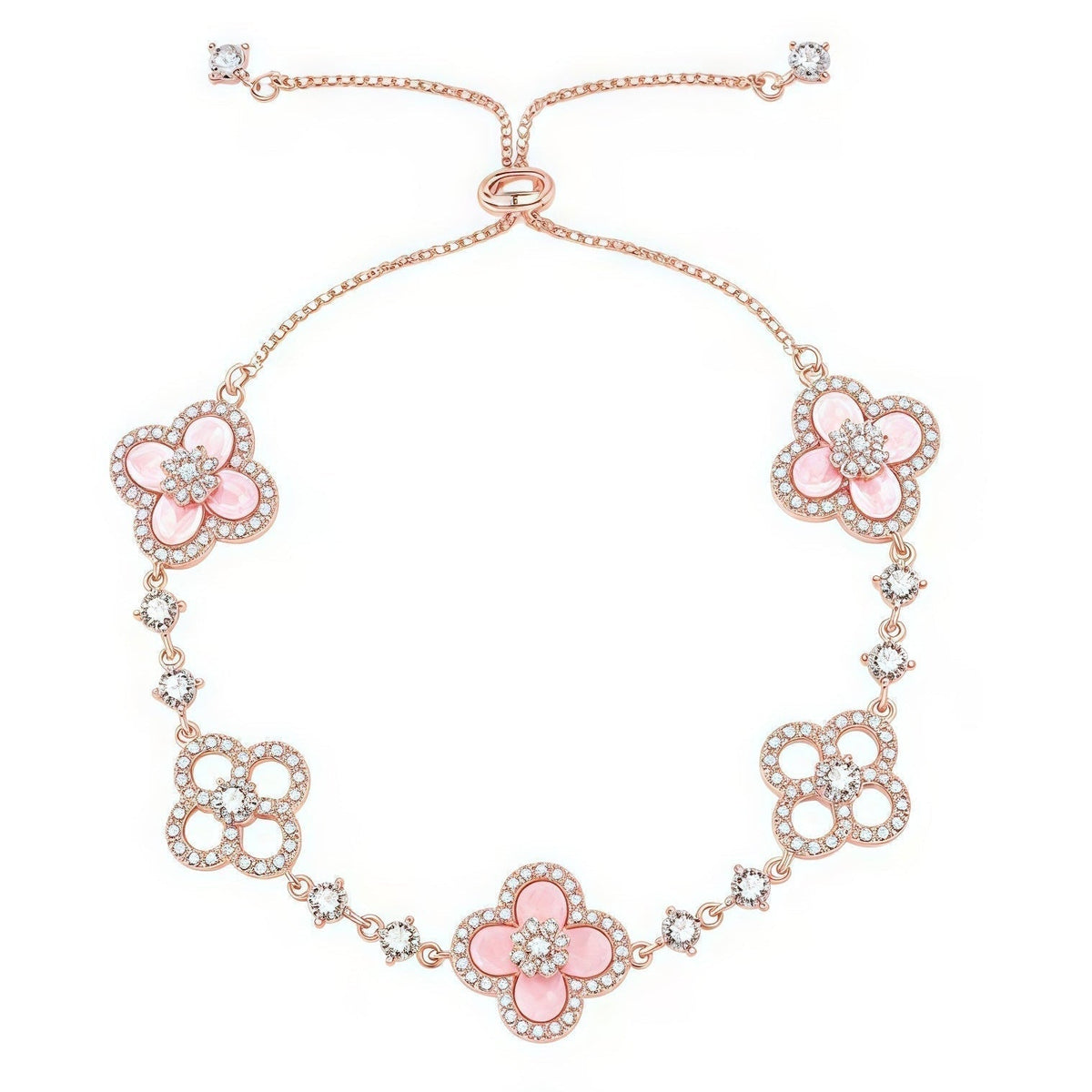 ¡®Lume Jewels¡¯CLOVER 5 MOTIF PINK BLUE RED WHITE BRACELET