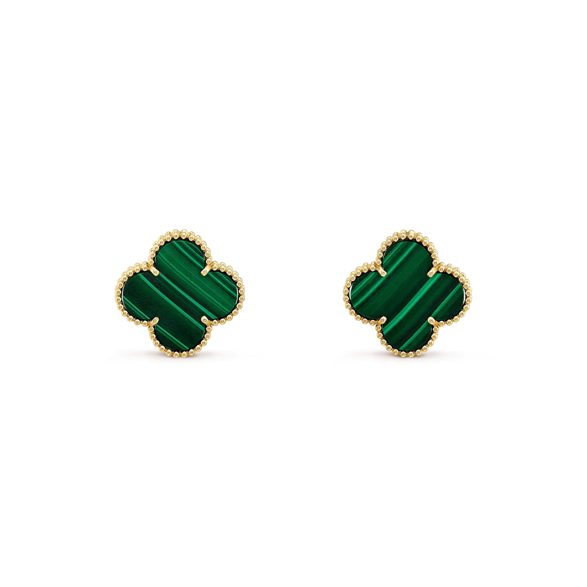 ¡®Lume Jewels¡¯CLOVER MINI 9.5MM MALACHITE  EARRINGS