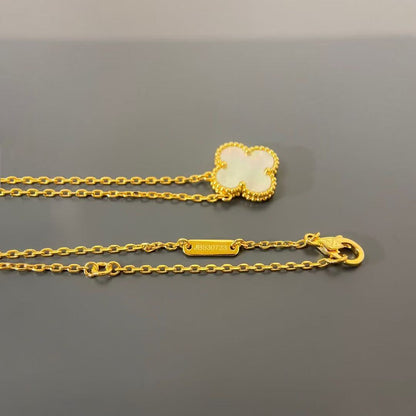 [Lume Jewels]CLOVER MINI 15MM WHITE MOTHER-OF-PEARL NECKLACE