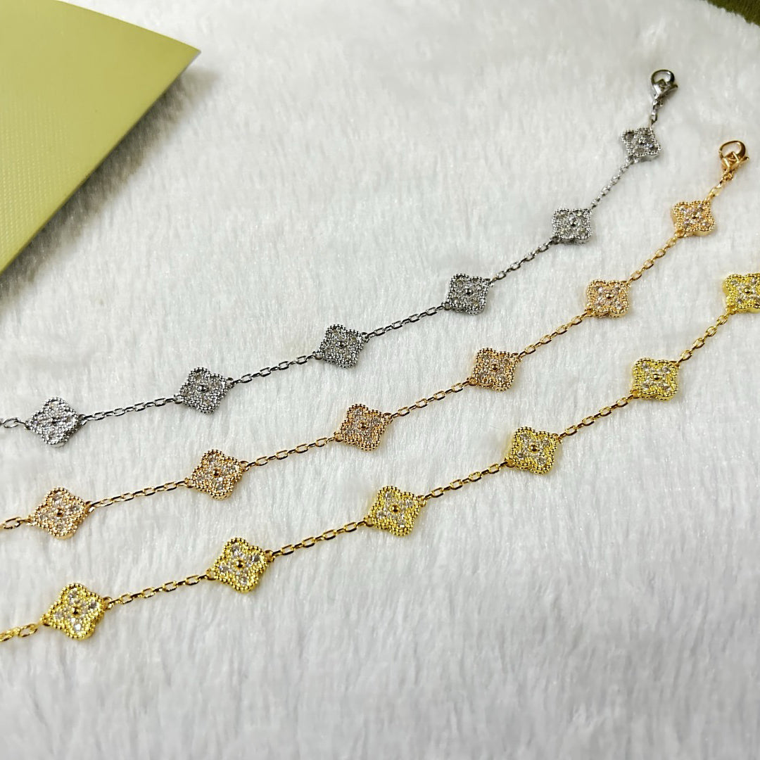 [Lume Jewels]New CLOVER 6 MOTIF DIAMOND BRACELET