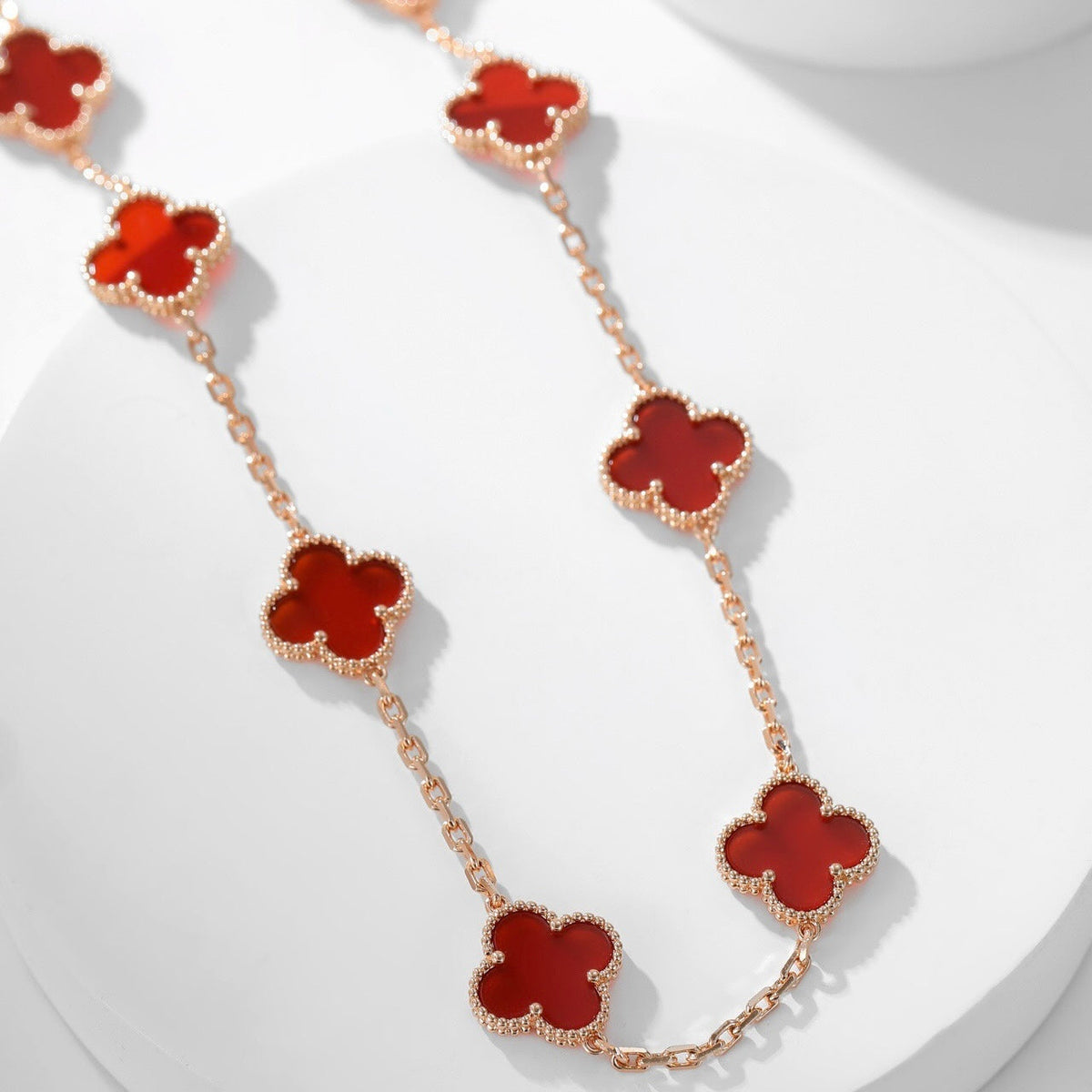 ¡®Lume Jewels¡¯CLOVER 10 MOTIFS CARNELIAN NECKLACE