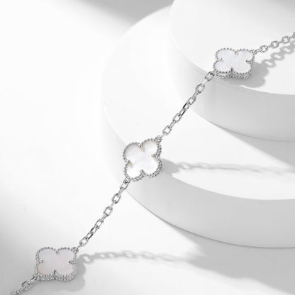 ¡®Lume Jewels¡¯CLOVER 10 MOTIFS WHITE MOTHER OF PEARL NECKLACE