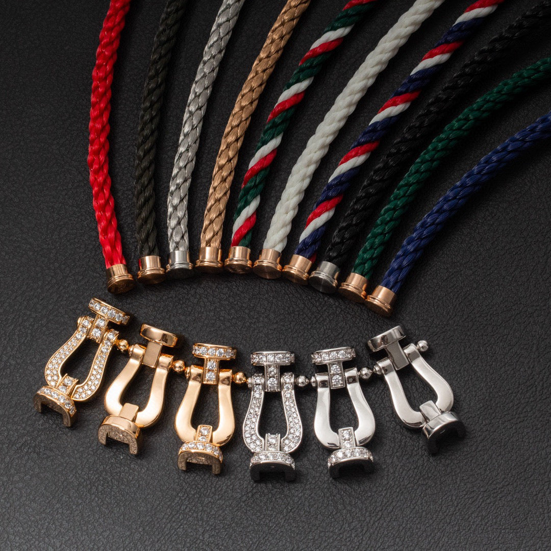 ¡®Lume Jewels¡¯FORCE LARGE HORSESHOE FULL DIAMOND BRACELET ROSE GOLD