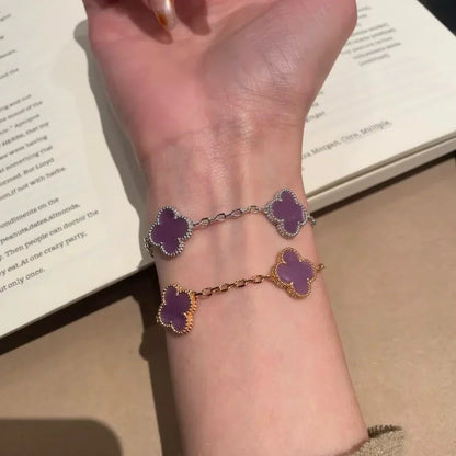 [Lume Jewels]New  CLOVER 5 MOTIF VIOLET BRACELET COLLECTION