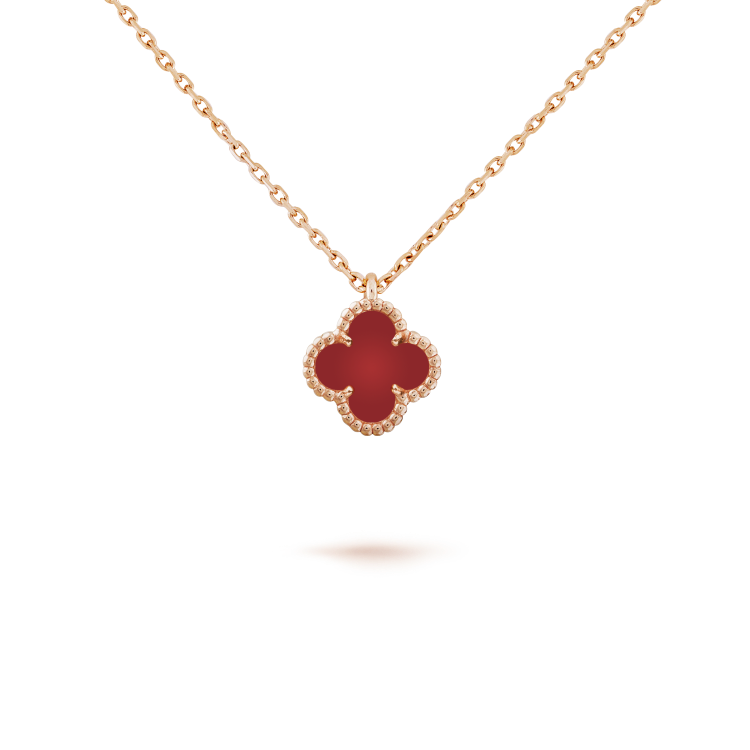 ¡®Lume Jewels¡¯CLOVER MINI 9.5MM WHITE CARNELIANS NECKLACE