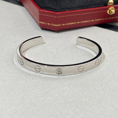 ¡®Lume Jewels¡¯LOVE BRACELET 6.1MM 1 DIAMOND OPEN CUFF