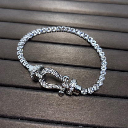 ¡®Lume Jewels¡¯FORCE  LARGE HORSESHOE FULL DIAMOND TENNIS BRACELET