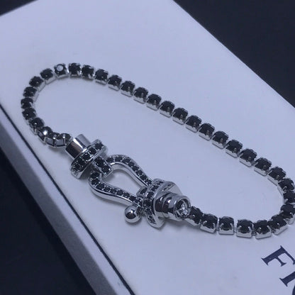 ¡®Lume Jewels¡¯FORCE  LARGE HORSESHOE FULL DIAMOND TENNIS BRACELET