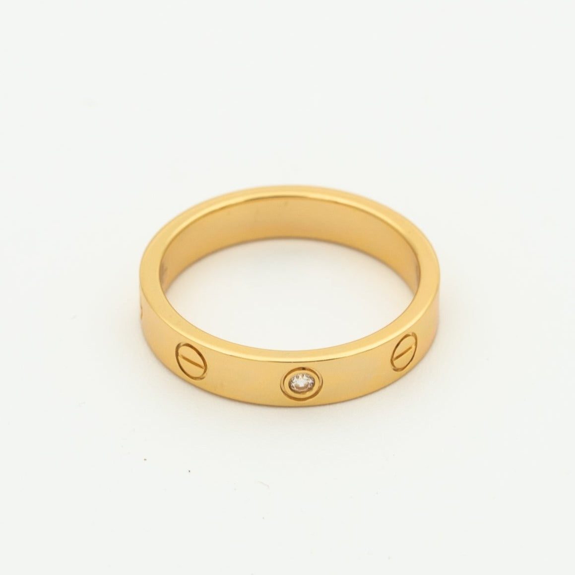 ¡®Lume Jewels¡¯LOVE RING 4MM 1 DIAMOND PINK GOLD