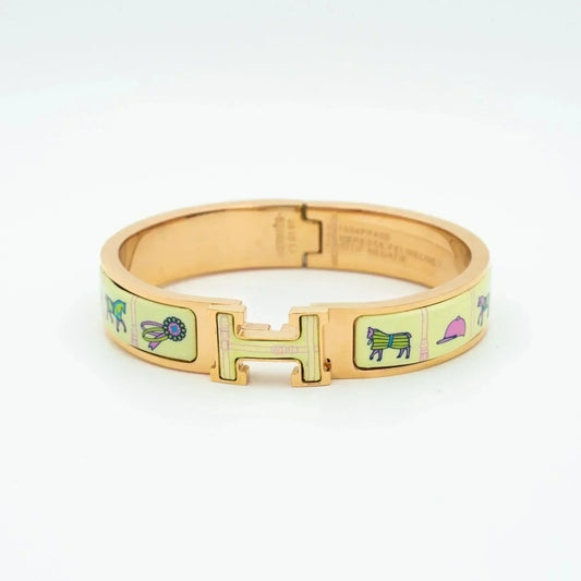 ¡®Lume Jewels¡¯H PINK GOLD BRACELET CREAM CERAMIC