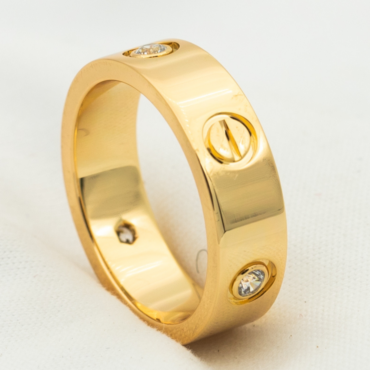 ¡®Lume Jewels¡¯LOVE RING 5.5MM 3 DIAMONDS PINK GOLD