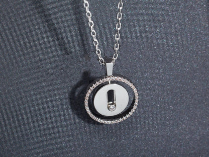 [Lume Jewels]LUCKY MOVE PM NECKLACE SILVER DIAMOND