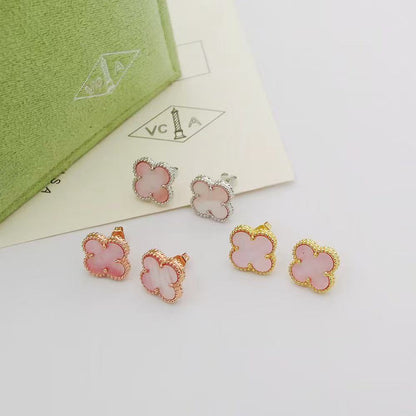 [Lume Jewels]Clover Mini Pink Earrings