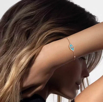 [Lume Jewels]M LUCKY EYE TURQUOISE ROSE GOLD BRACELET