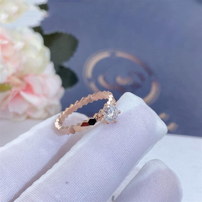 ¡®Lume Jewels¡¯BEE LOVE RING PINK GOLD 1 DIAMOND