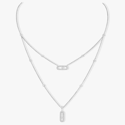 [Lume Jewels]MOVE 2 ROW DIAMOND NECKLACE