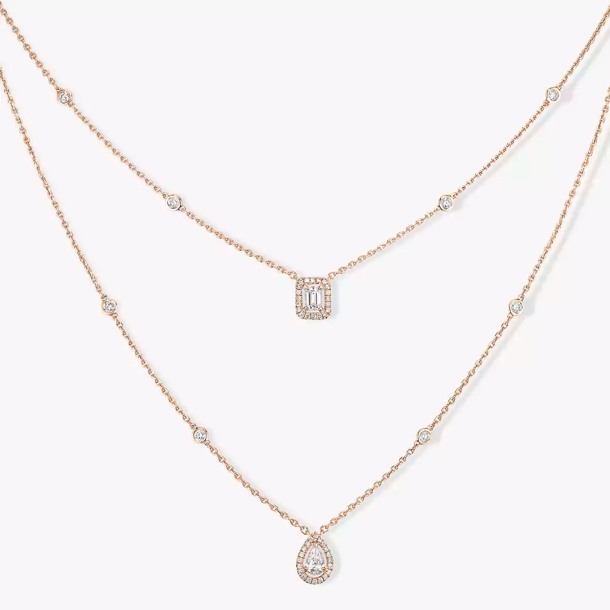 [Lume Jewels]Diamond Necklace My Twin 2 Rows