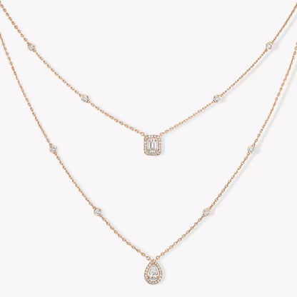[Lume Jewels]Diamond Necklace My Twin 2 Rows