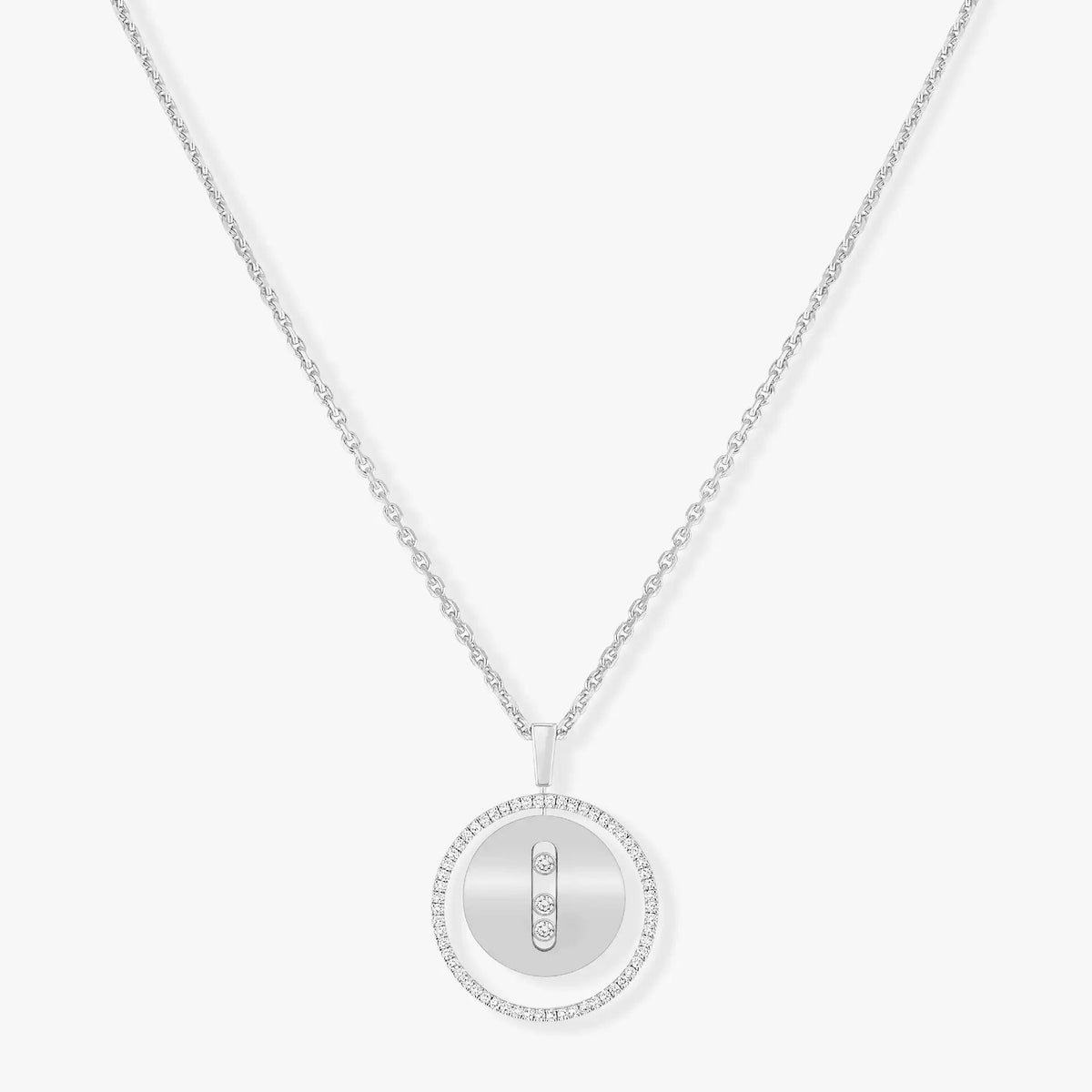[Lume Jewels]LUCKY MOVE MM SILVER DIAMOND NECKLACE