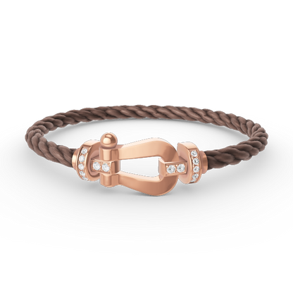 ¡®Lume Jewels¡¯FORCE LARGE HORSESHOE HALF DIAMOND BRACELET ROSE GOLD
