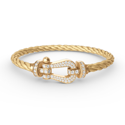 ¡®Lume Jewels¡¯FORCE LARGE HORSESHOE FULL DIAMOND BRACELET GOLD
