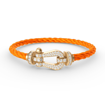 ¡®Lume Jewels¡¯FORCE LARGE HORSESHOE FULL DIAMOND BRACELET GOLD