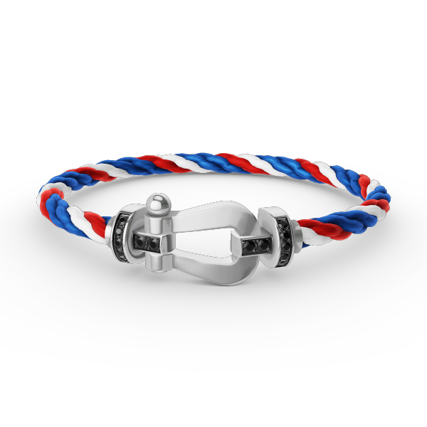 ¡®Lume Jewels¡¯FORCE LARGE HORSESHOE BLACK DIAMOND BRACELET SILVER