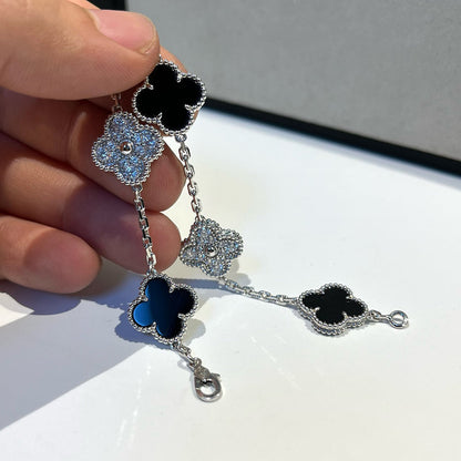 [Lume Jewels]New CLOVER 5 MOTIF ONYXS BRACELET COLLECTION